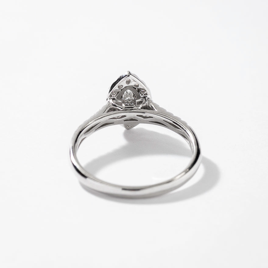 Marquise Diamond Ring 10K White Gold (0.50 ct tw)
