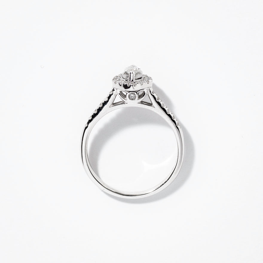Marquise Diamond Ring in 10K White Gold (0.50 ct tw)
