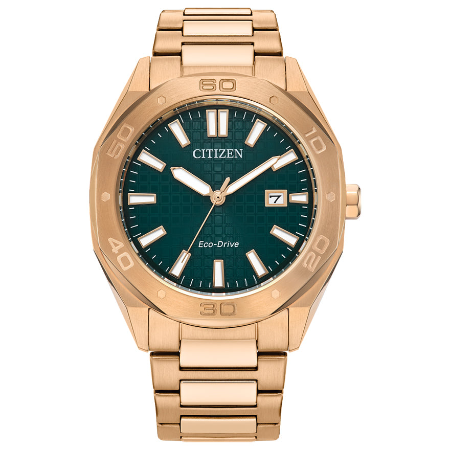 Citizen Eco-Drive Weekender Green Dial Watch | BM7633-81X