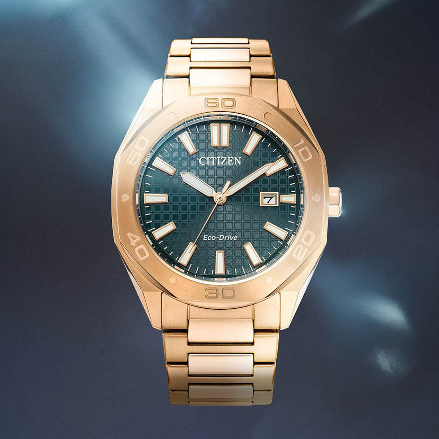 Citizen Eco-Drive Weekender Green Dial Watch | BM7633-81X