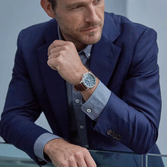Citizen Men's Corso Eco-Drive Stainless Steel Blue Dial Watch | BU2070-12L