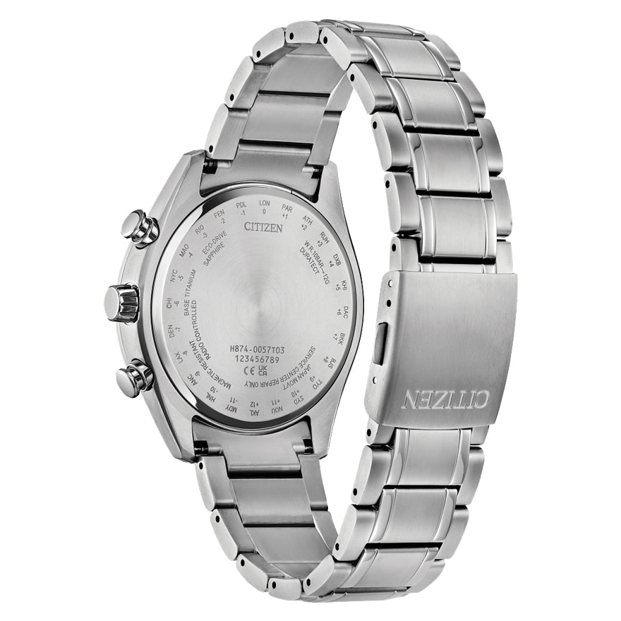 Citizen Eco-Drive Tsuki-Yomi A-T Purple Dial Super Titanium Bracelet Watch | BY1010-81Z