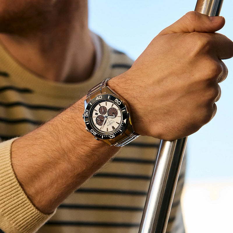 Citizen Eco-Drive Endeavor Chrono White Dial Watch | CA4730-59A