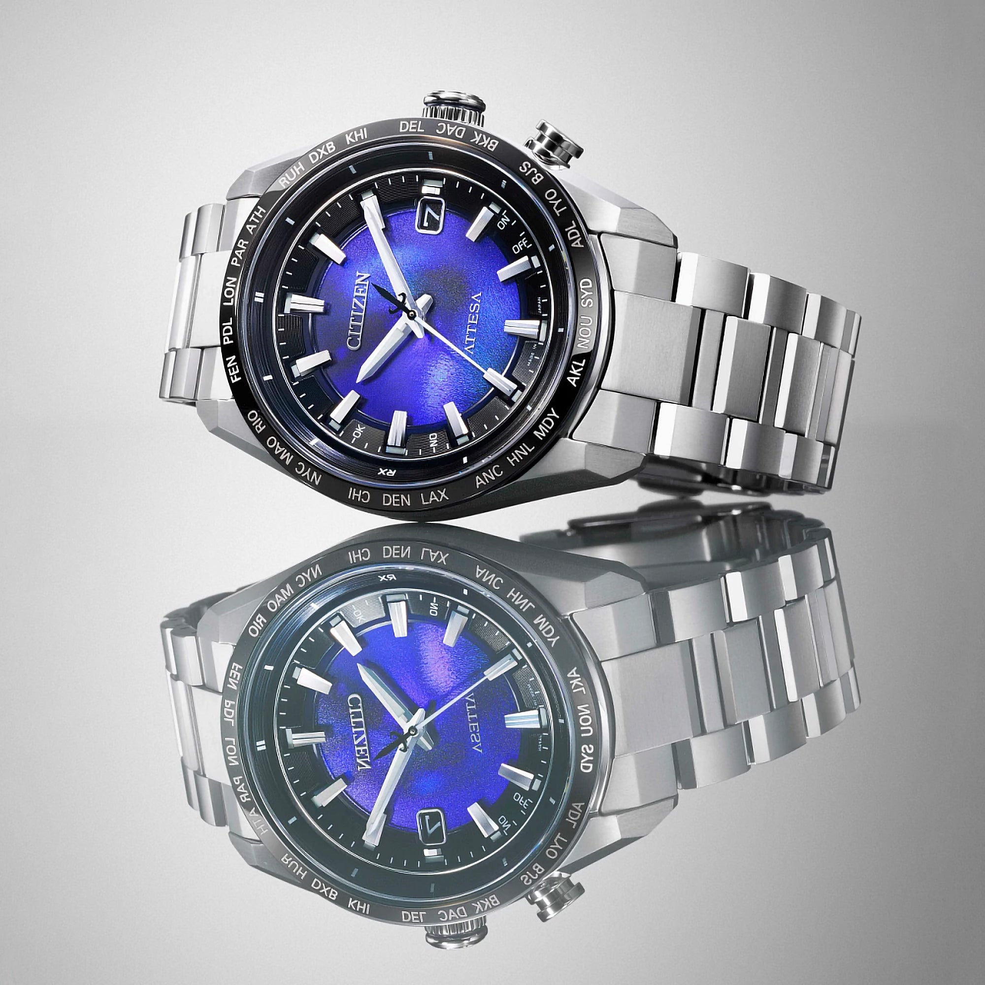 Citizen Eco-Drive Attesa Blue Dial Super Titanium Watch | CB0288-65L