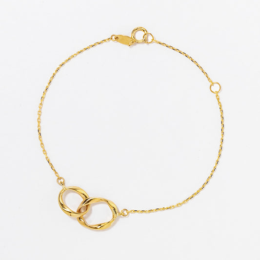 Oval Twist Link Bracelet in 10K Yellow Gold