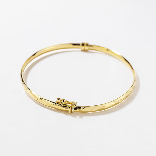 60mm Ladies Bangle in 10K Yellow Gold