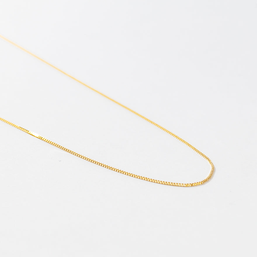 14K Yellow Gold 0.55mm Box Chain (16")