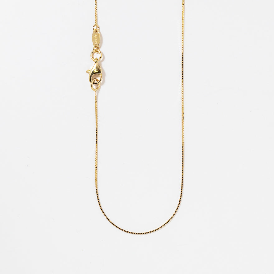 14K Yellow Gold 0.55mm Box Chain (16")