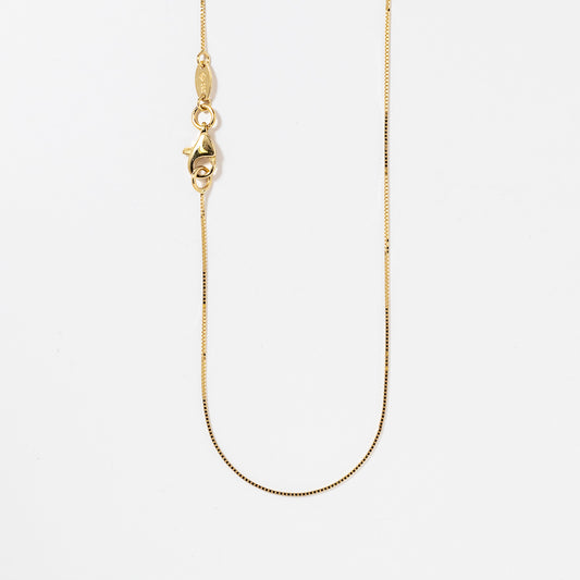 14K Yellow Gold 0.55mm Box Chain (16")