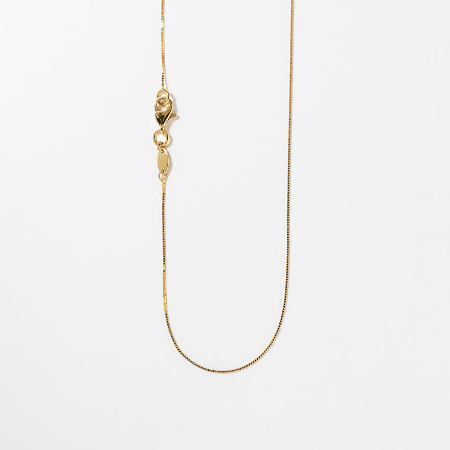 14K Yellow Gold 0.55mm Box Chain (18")