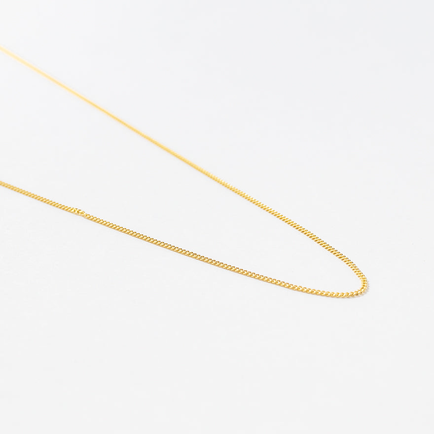 14K Yellow Gold 0.80mm Curb Chain (16")