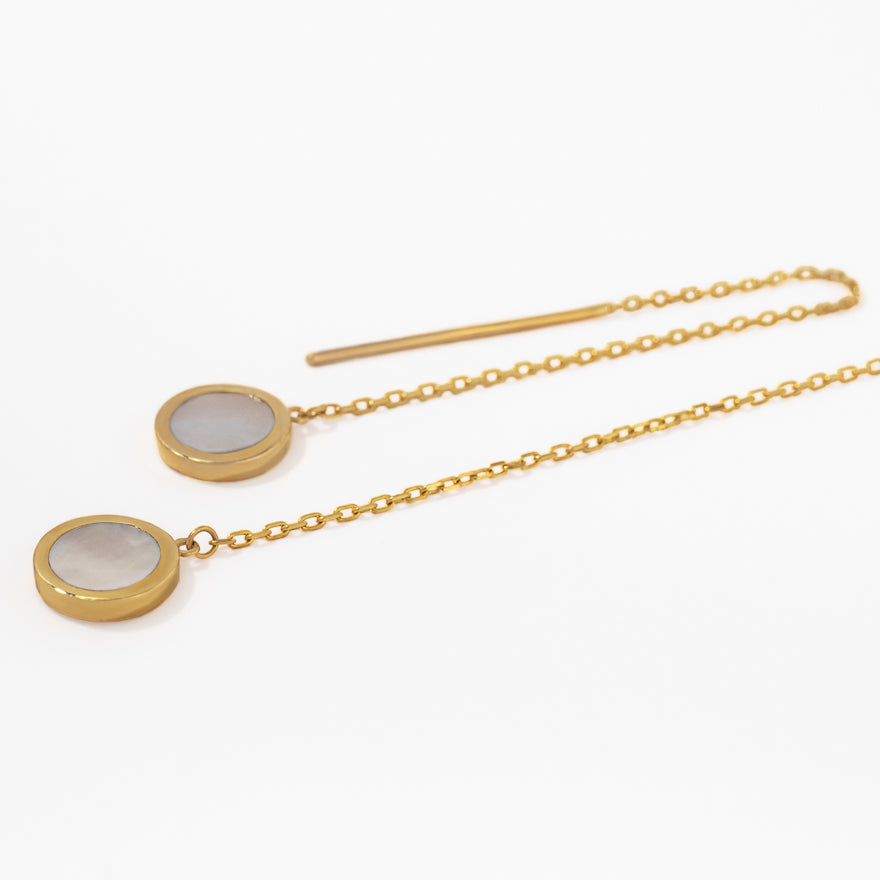 Chain Drop Earrings in 10K Yellow Gold