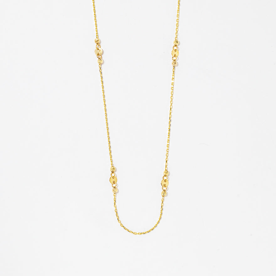 Ball Necklace in 10K Yellow Gold