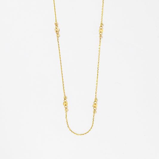 Ball Necklace in 10K Yellow Gold