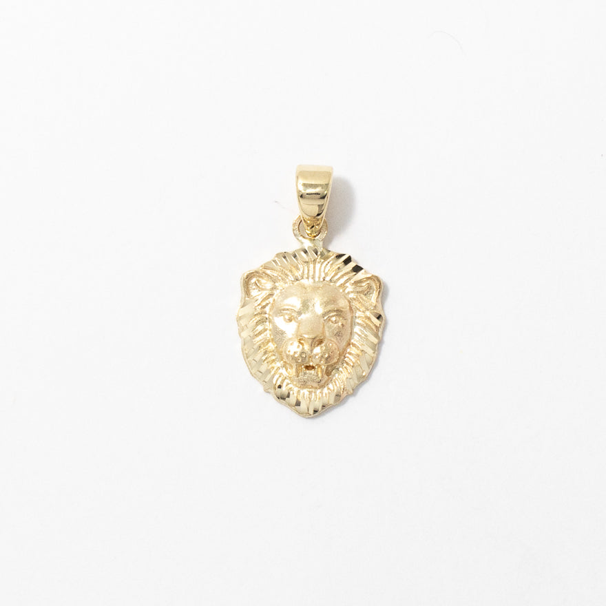 Lion Pendant in 10K Yellow Gold