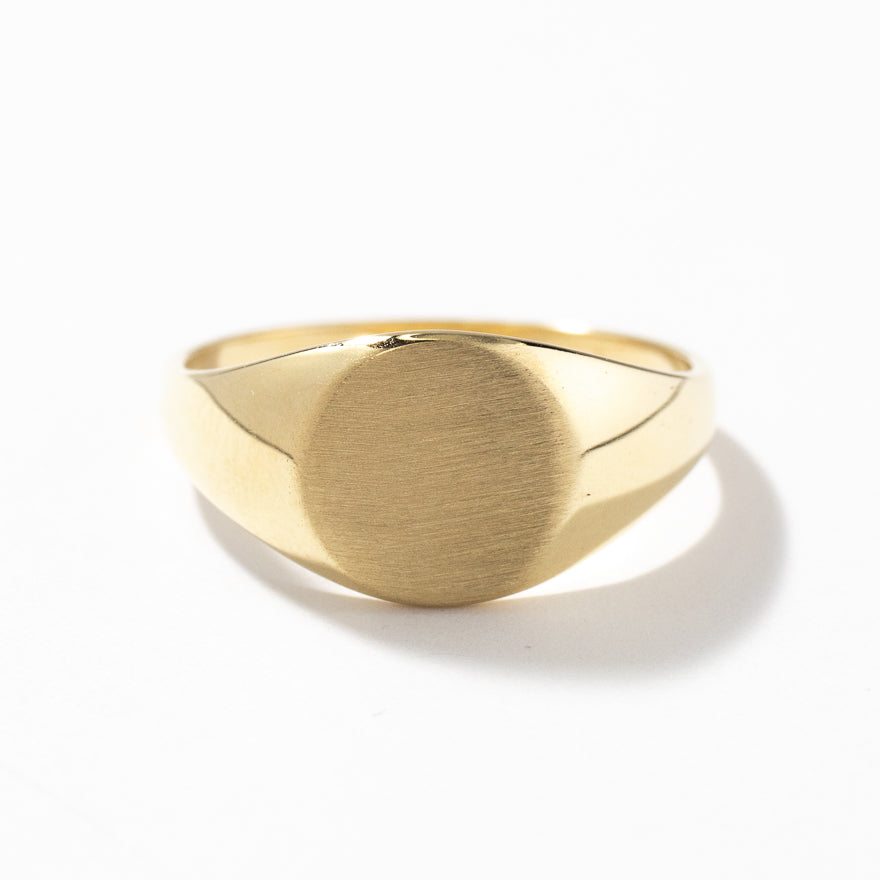 Ladies Signet Ring 10K Yellow Gold