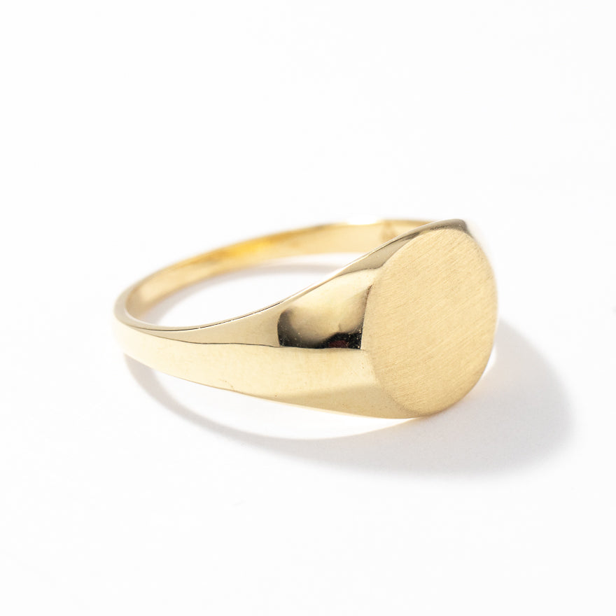 Ladies Signet Ring 10K Yellow Gold