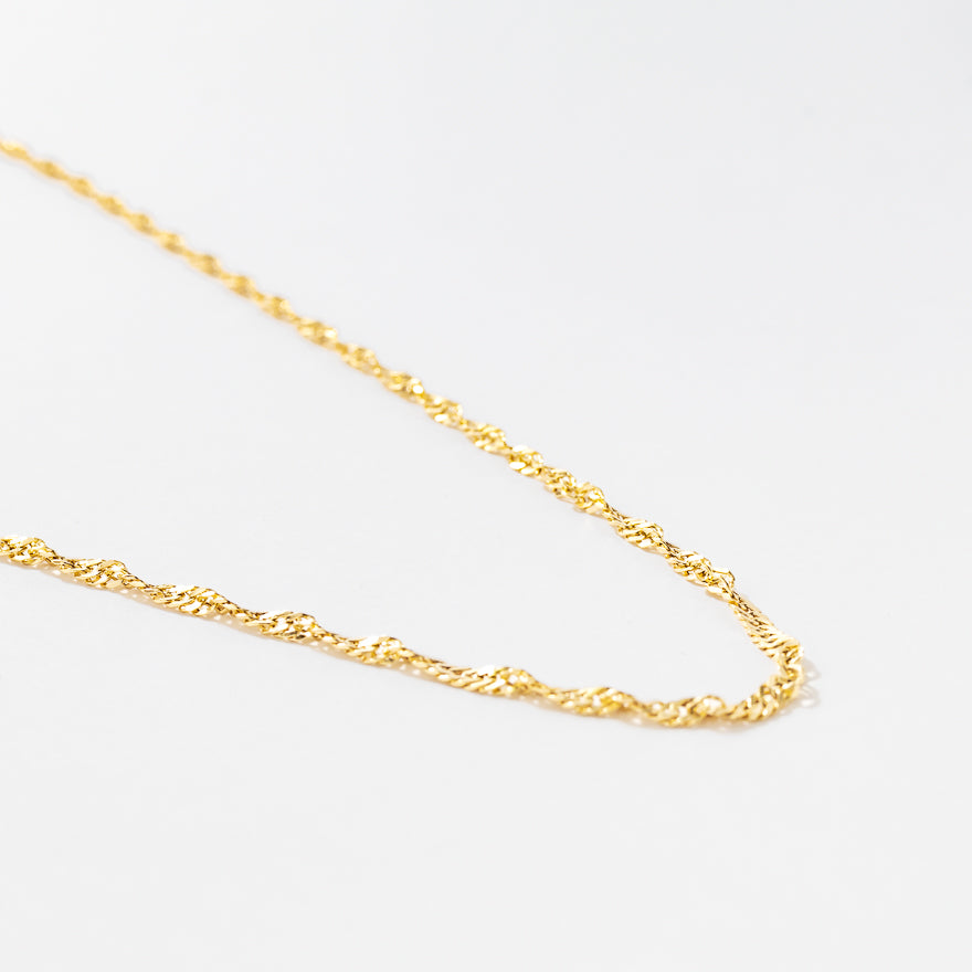 14K Yellow Gold 2.5mm Singapore Chain (18")