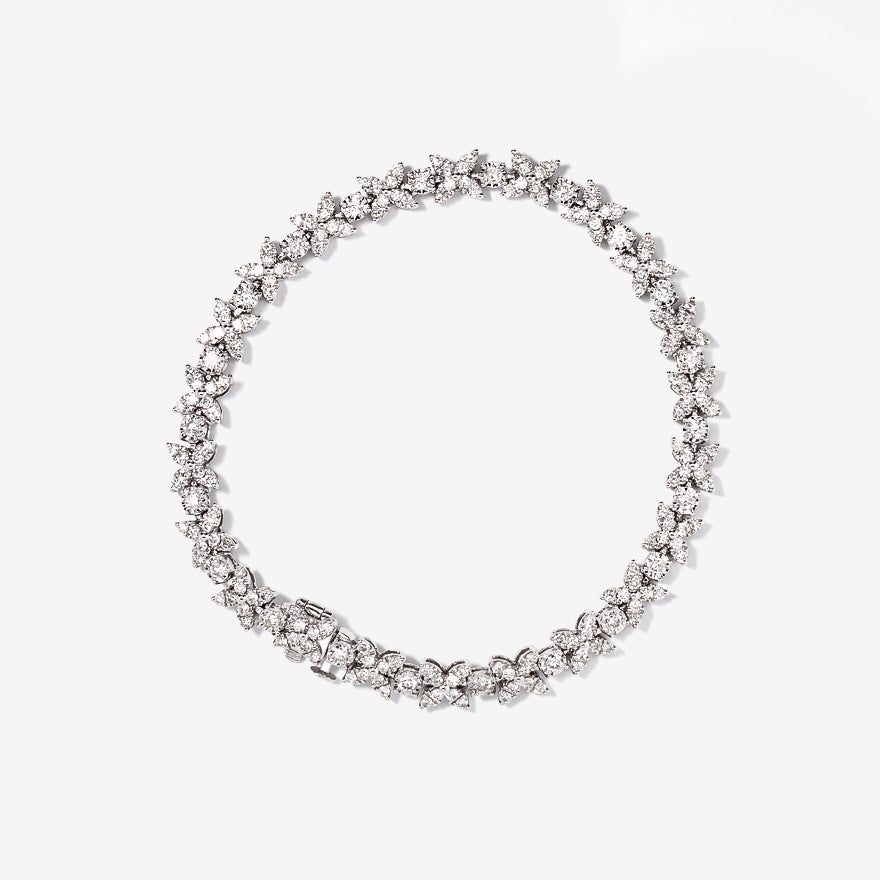 Diamond "XO" Bracelet in 10K White Gold (3.00 ct tw)