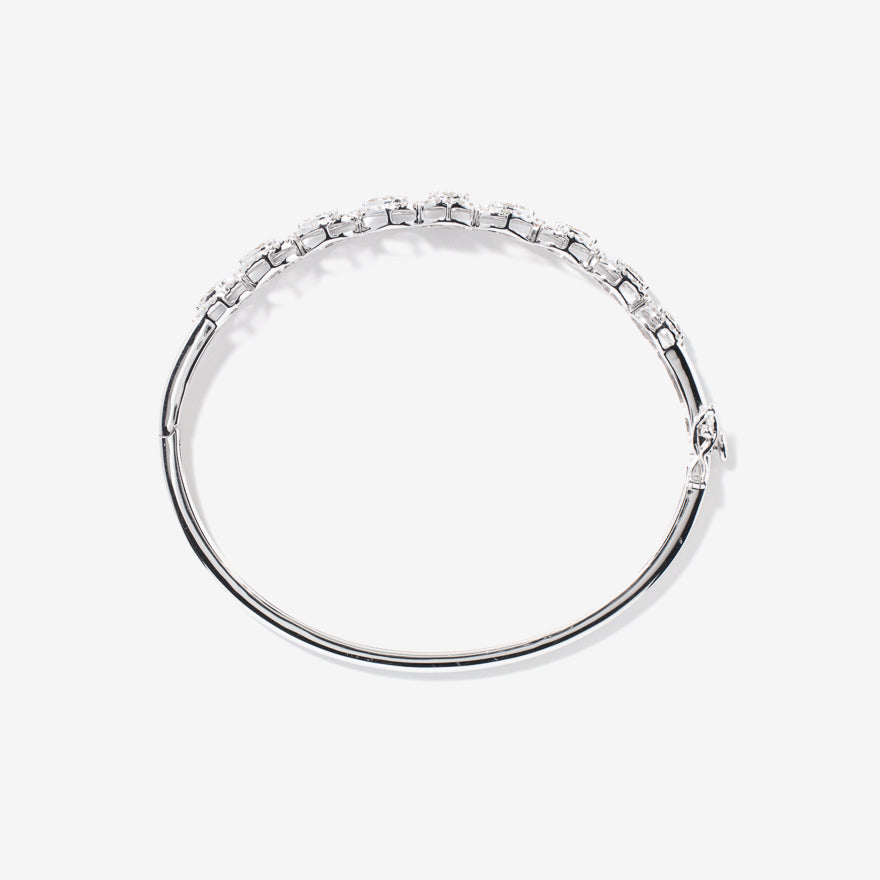 Hinged Diamond Bangle in 10K White Gold (1.00 ct tw)