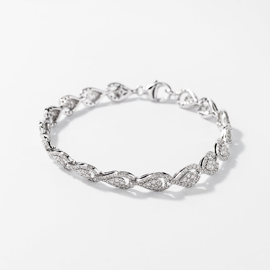 Diamond Bracelet in 10K White Gold (3.00 ct tw)