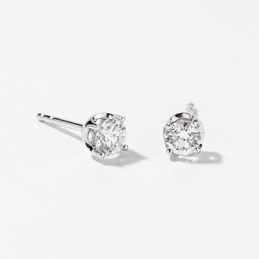 Diamond Stud Earrings in 14K White Gold (0.50 ct tw)