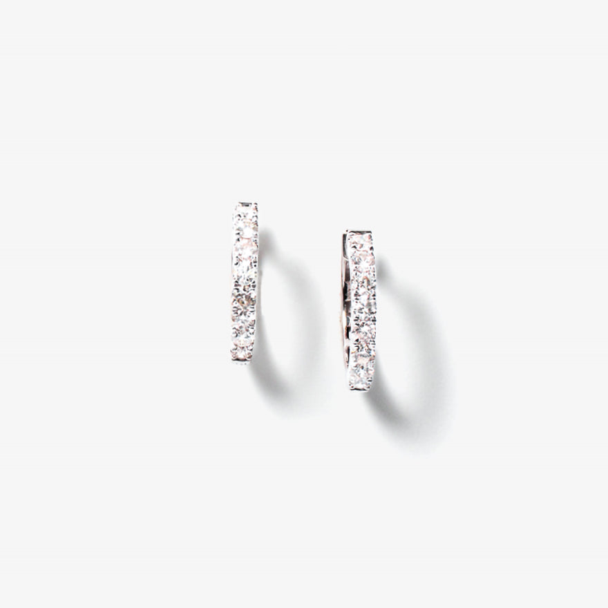 Diamond Hoop Earrings in 10K White Gold (0.75 ct tw)