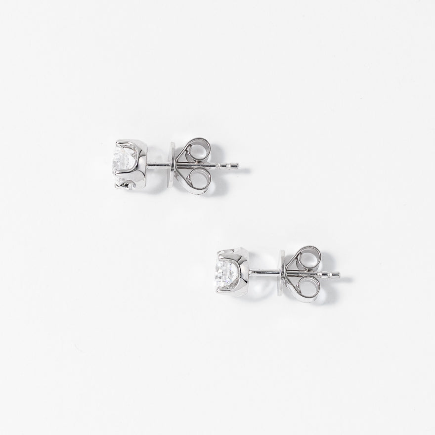 Lab Grown Diamond Stud Earrings in 14K White Gold (1.00 ct tw)