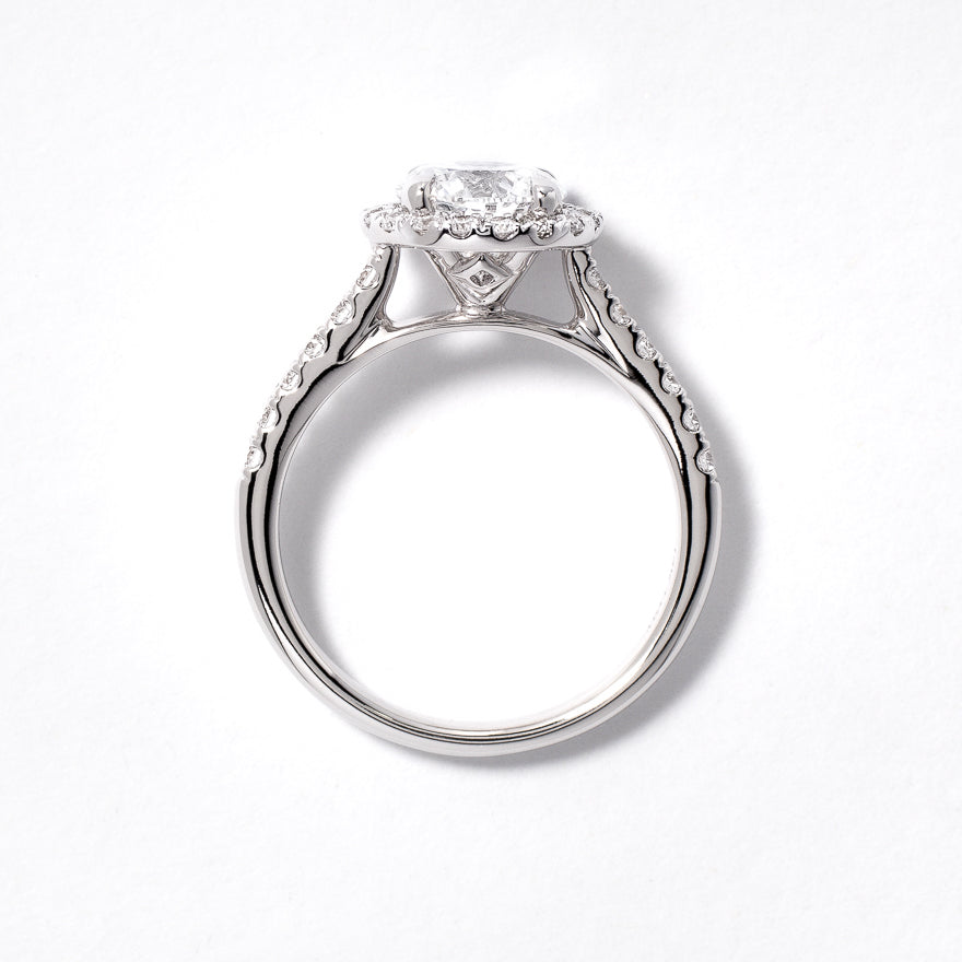 Lab Grown Round Cut Diamond Engagement Ring in 14K White Gold (2.00 ct tw)