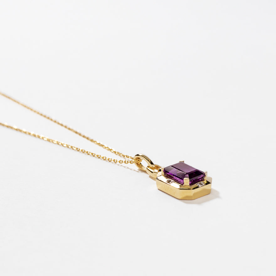 Pear Shaped Amethyst Necklace | LUO