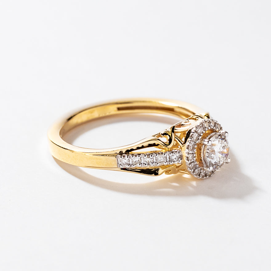 10K Yellow Gold Diamond Engagement Ring (0.50 ct tw)