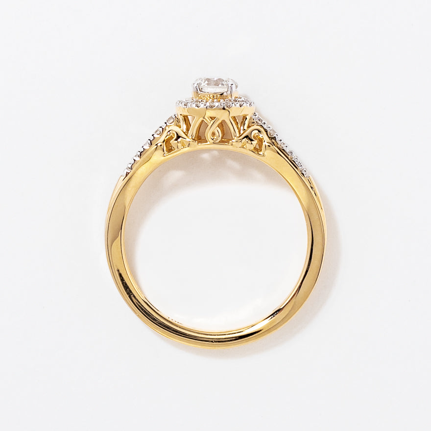 10K Yellow Gold Diamond Engagement Ring (0.50 ct tw)
