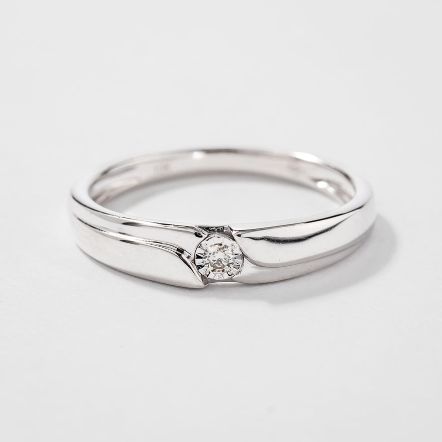 Wedding Band in 10K White Gold (0.03 ct tw)