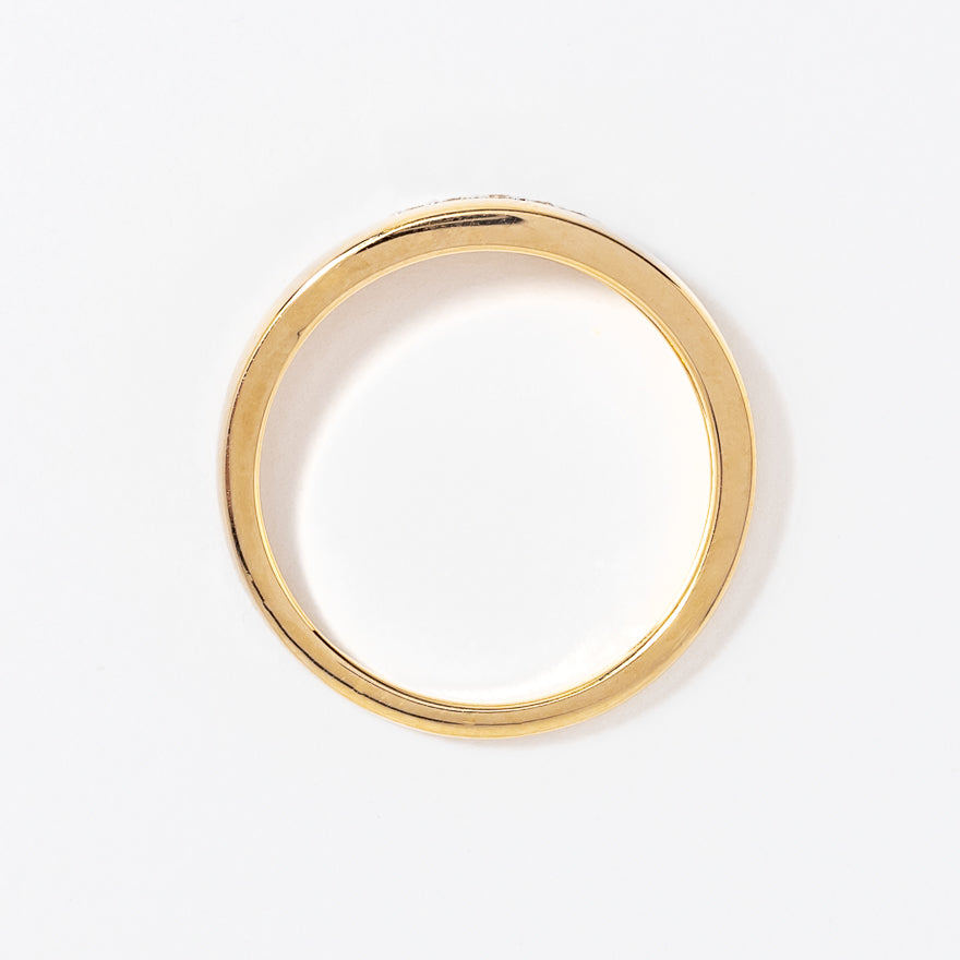 Men's Diamond Wedding Band in 10K Yellow Gold (0.08 ct tw)