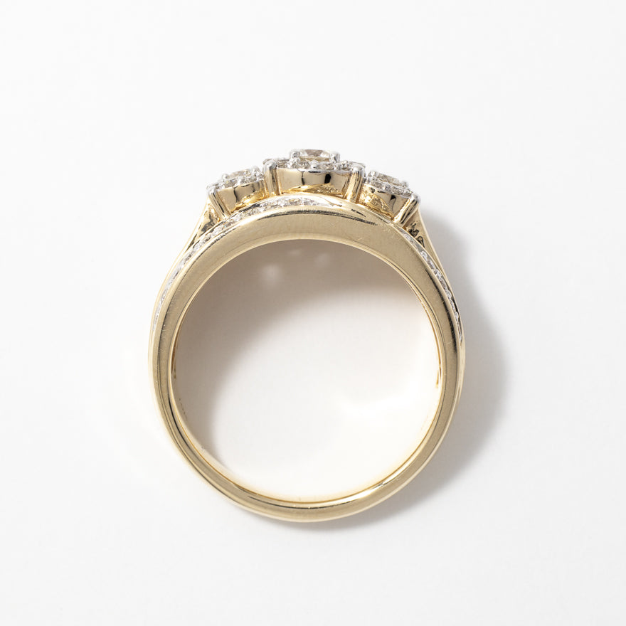 Diamond Dinner Ring in 10K Yellow Gold (1.00 ct tw)