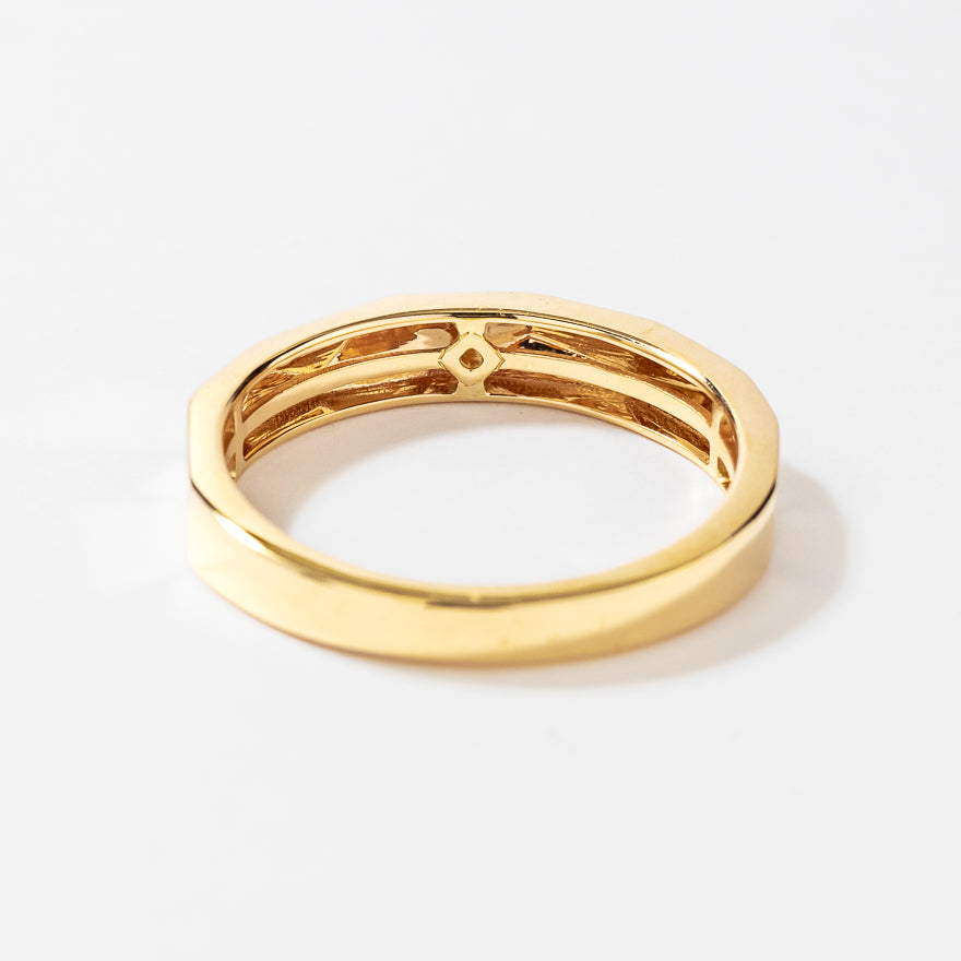 Men's Geometric Ring in 10K Yellow Gold