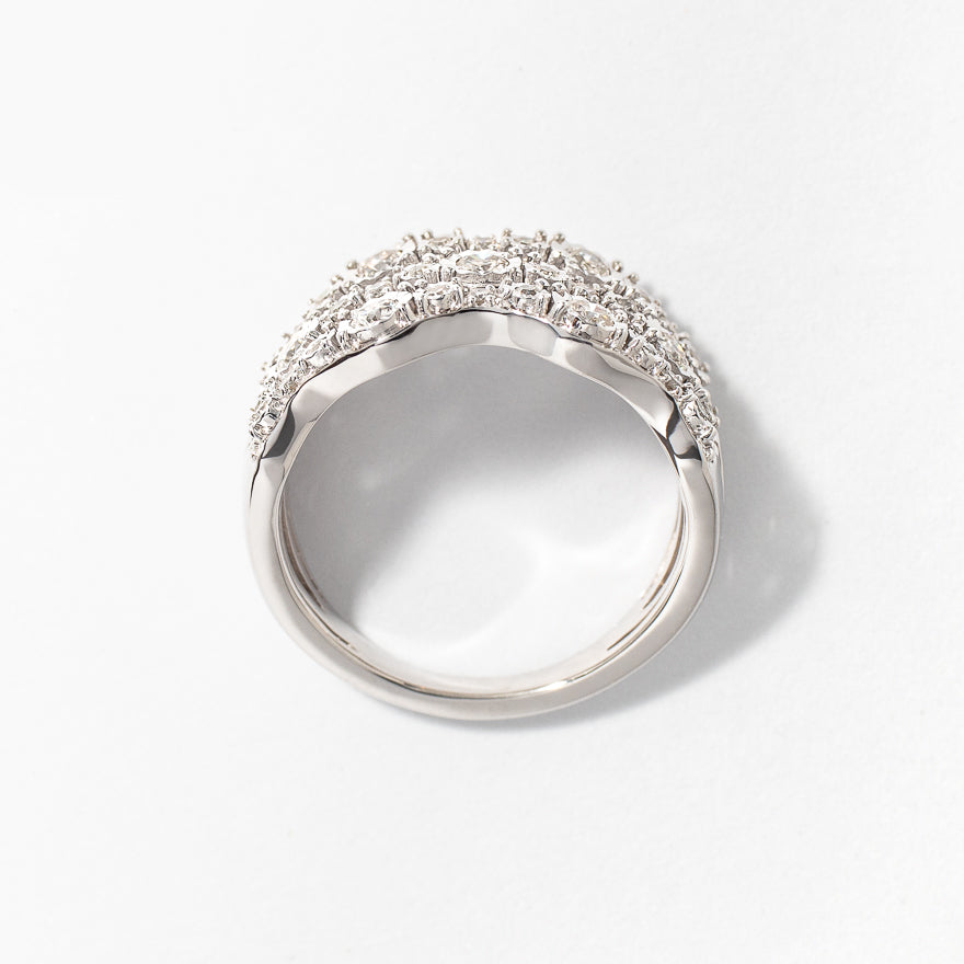 Diamond Dinner Ring in 10K White Gold (0.60 ct tw)