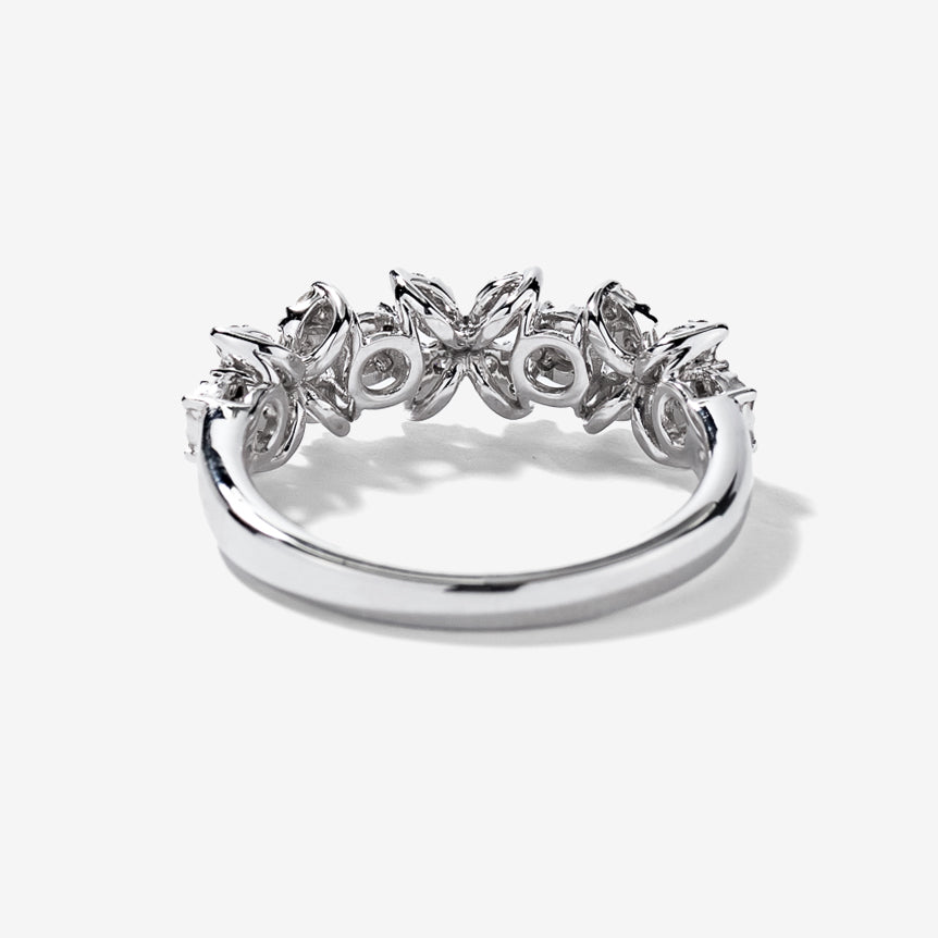 Diamond Petal Cluster Ring in 10K White Gold (0.40 ct tw)