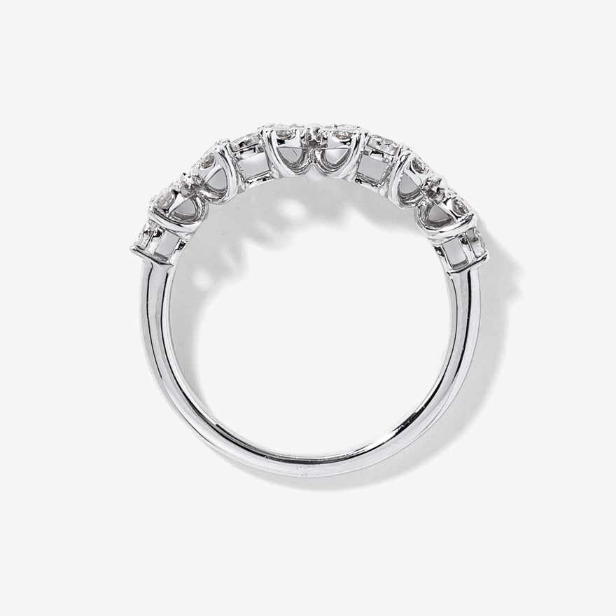 Diamond Petal Cluster Ring in 10K White Gold (0.40 ct tw)