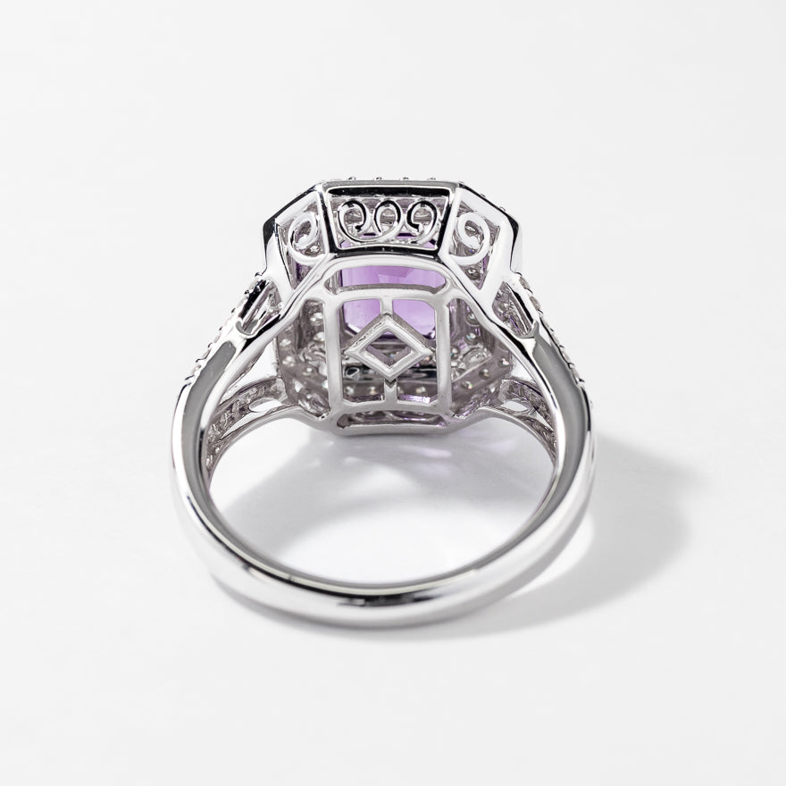 Amethyst Ring 10K White Gold