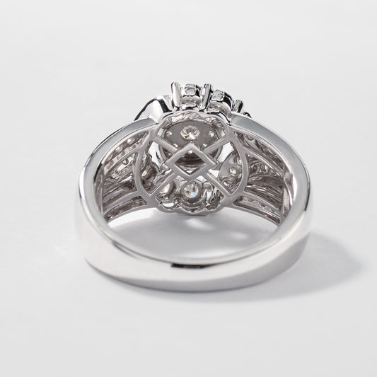 Diamond Dinner Ring in 10K White Gold (0.75 ct tw)