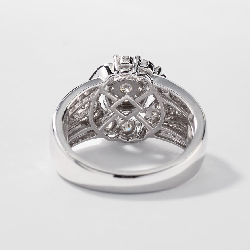 Diamond Dinner Ring in 10K White Gold (0.75 ct tw)