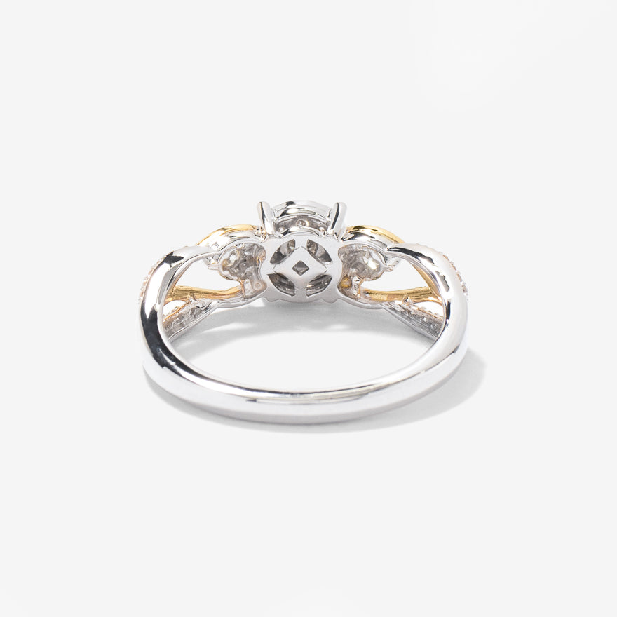 Diamond Cluster Ring 10K Yellow and White Gold (0.25 ct tw)