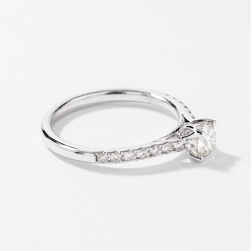 Diamond Engagement Ring 14K White Gold (0.75 ct tw)