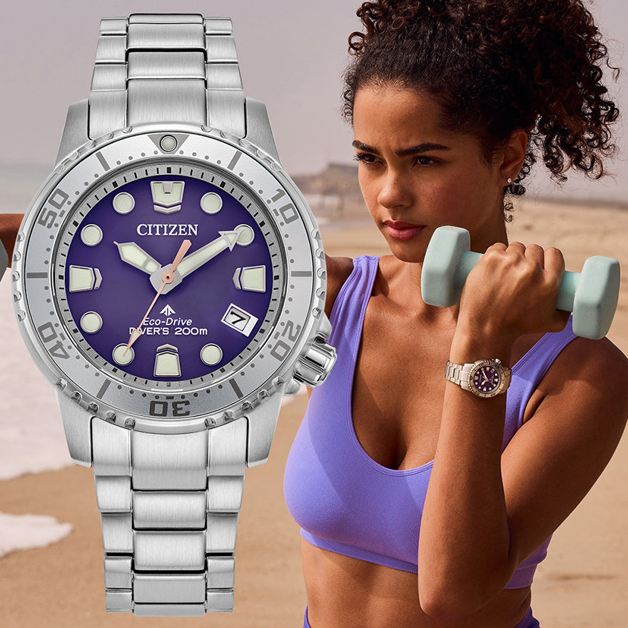 Citizen Eco-Drive Promaster Dive Purple Dial Ladies Watch