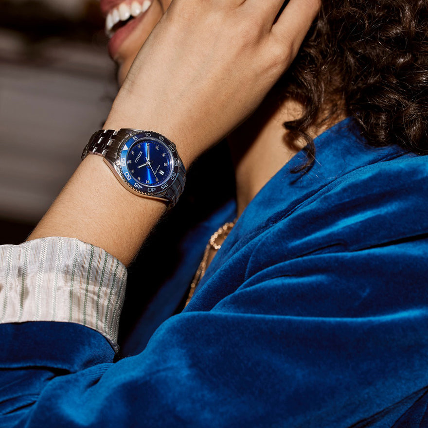 Citizen Eco-Drive Carson Ladies Blue Dial Watch | FE6160-57L – Ann