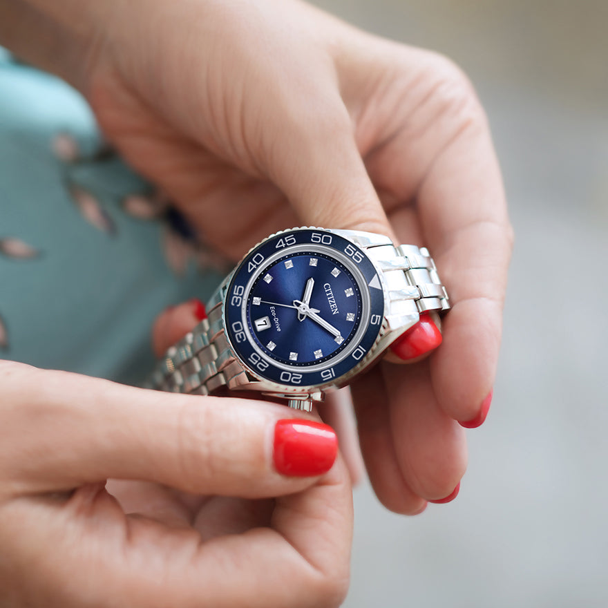 Blue face ladies outlet watch