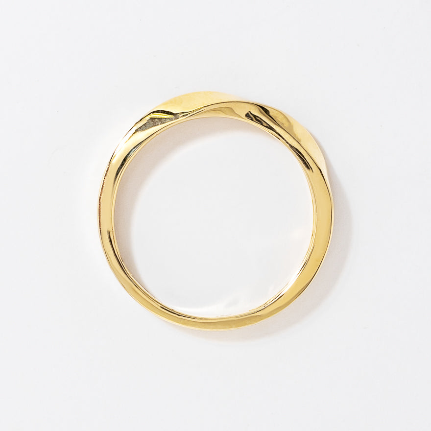 Men's 4mm Twist Wedding Band in 10K Yellow Gold