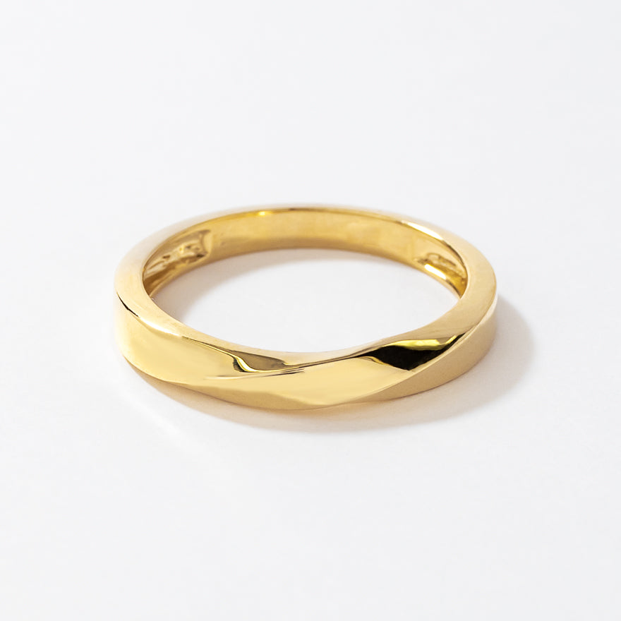 3mm Twist Wedding Band in 10K Yellow Gold