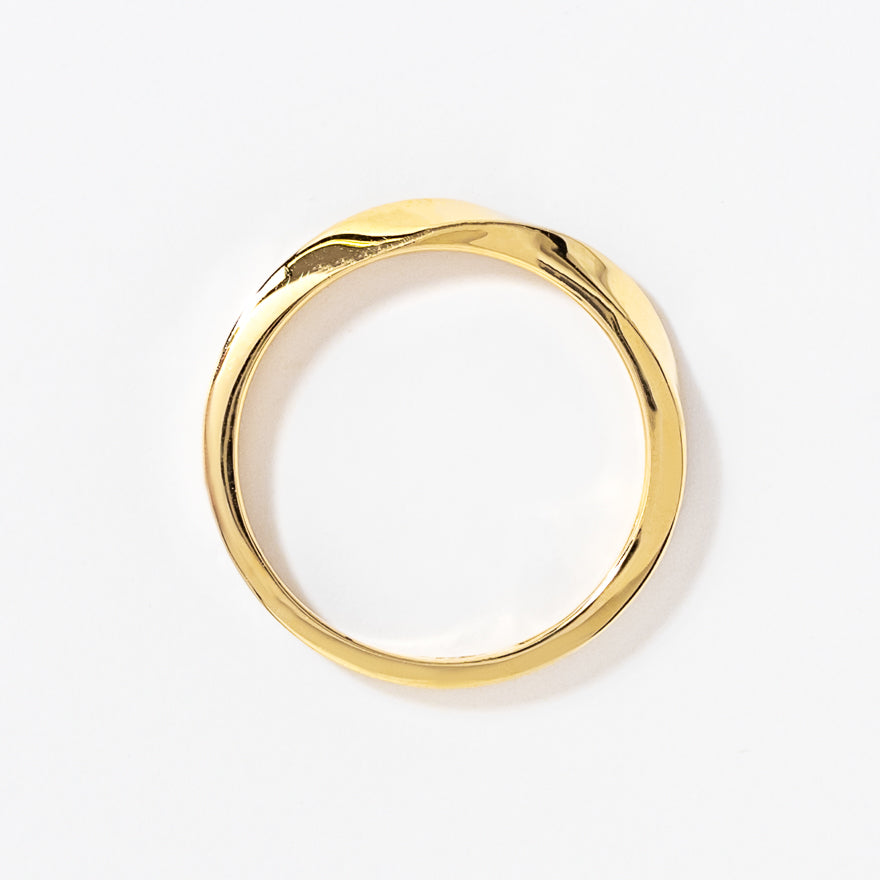 3mm Twist Wedding Band in 10K Yellow Gold